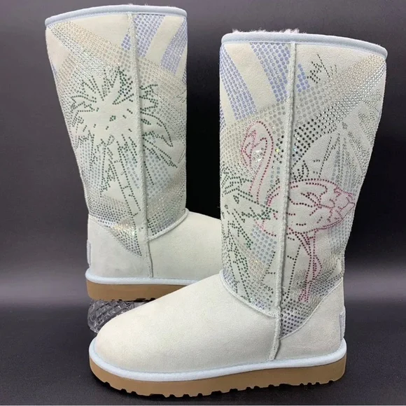 LIMITED EDITION - Classic Tall South Beach Miami UGGs x Swarovski Collab - Picture 1 of 11